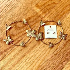Jennifer Butterfly hoops